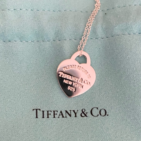 Tiffany & Co. Jewelry - Tiffany and Co. heart tag necklace sterling silver